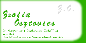 zsofia osztovics business card